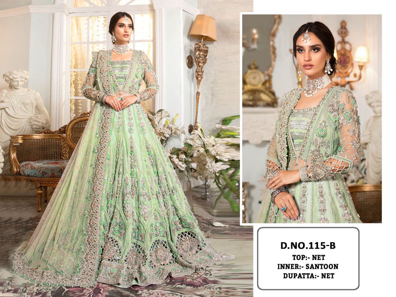 KF 115 Heavy Butterfly Net Exclusive Pakistani Salwaar Suit (1299x05)