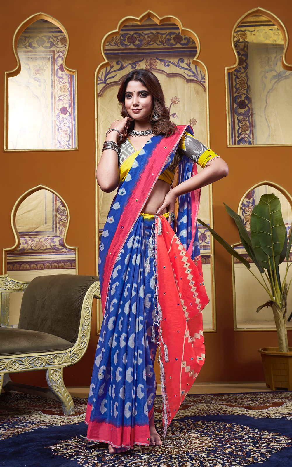 Beautiful Designer Pure Soft Jaipur Block Print Cotton Saree