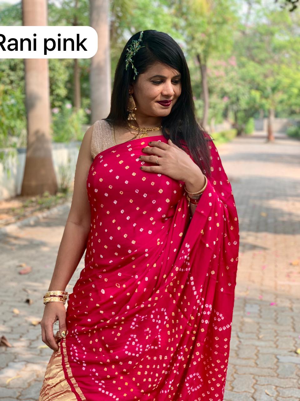 Beautiful Designer Gajji Silk Chokda Lagdi Pallu Saree