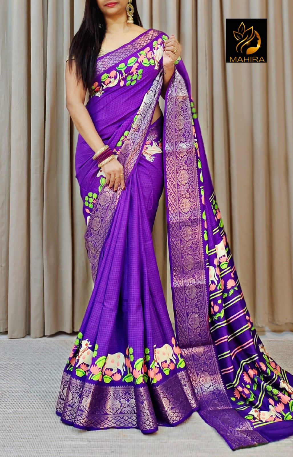 Beautiful Designer Dola Silk Saree