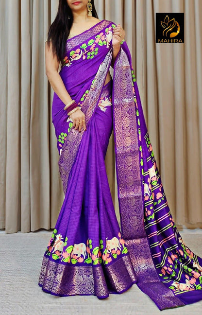 Beautiful Designer Dola Silk Saree