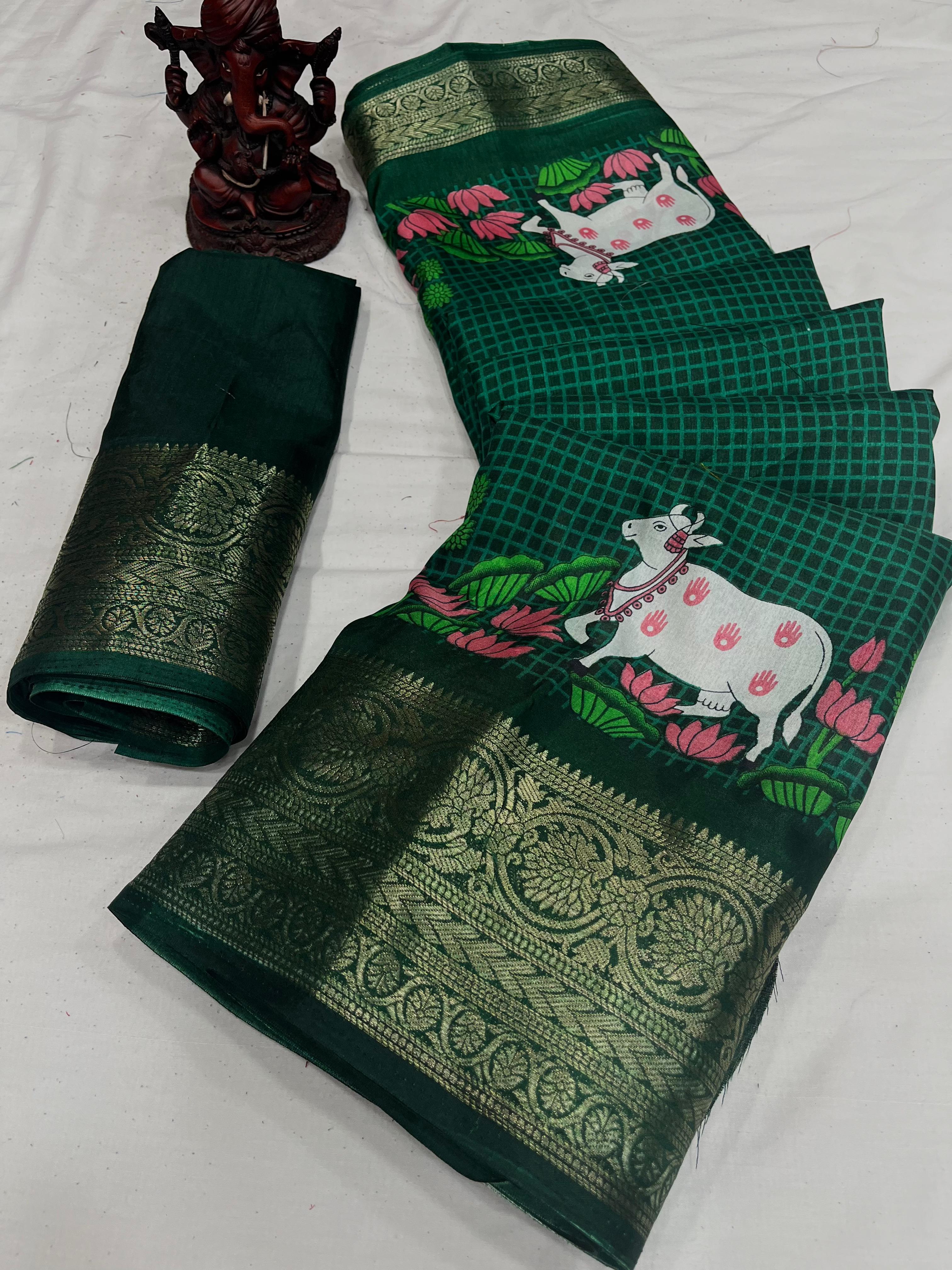 Beautiful Designer Dola Silk Saree