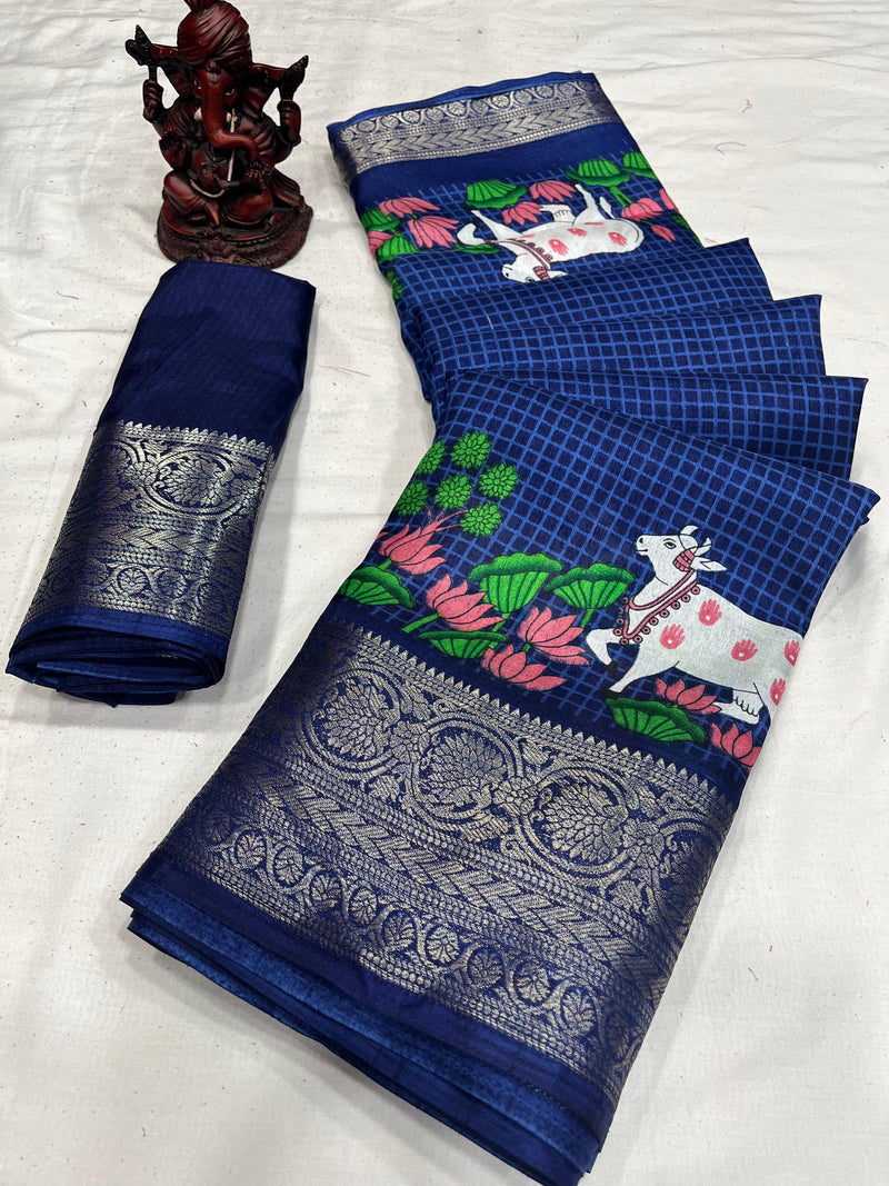 Beautiful Designer Dola Silk Saree
