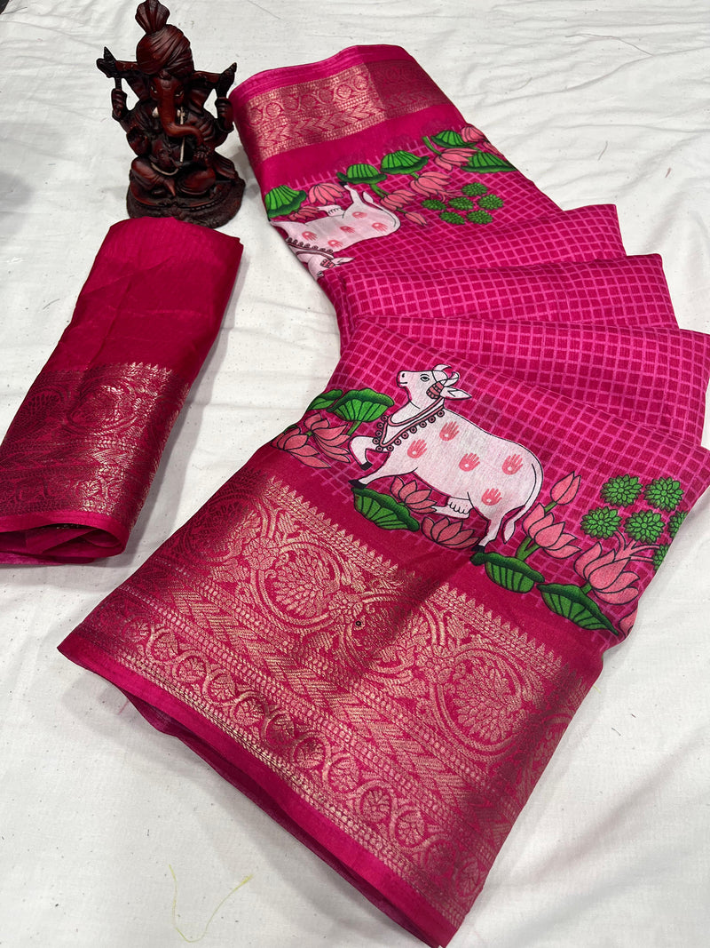 Beautiful Designer Dola Silk Saree