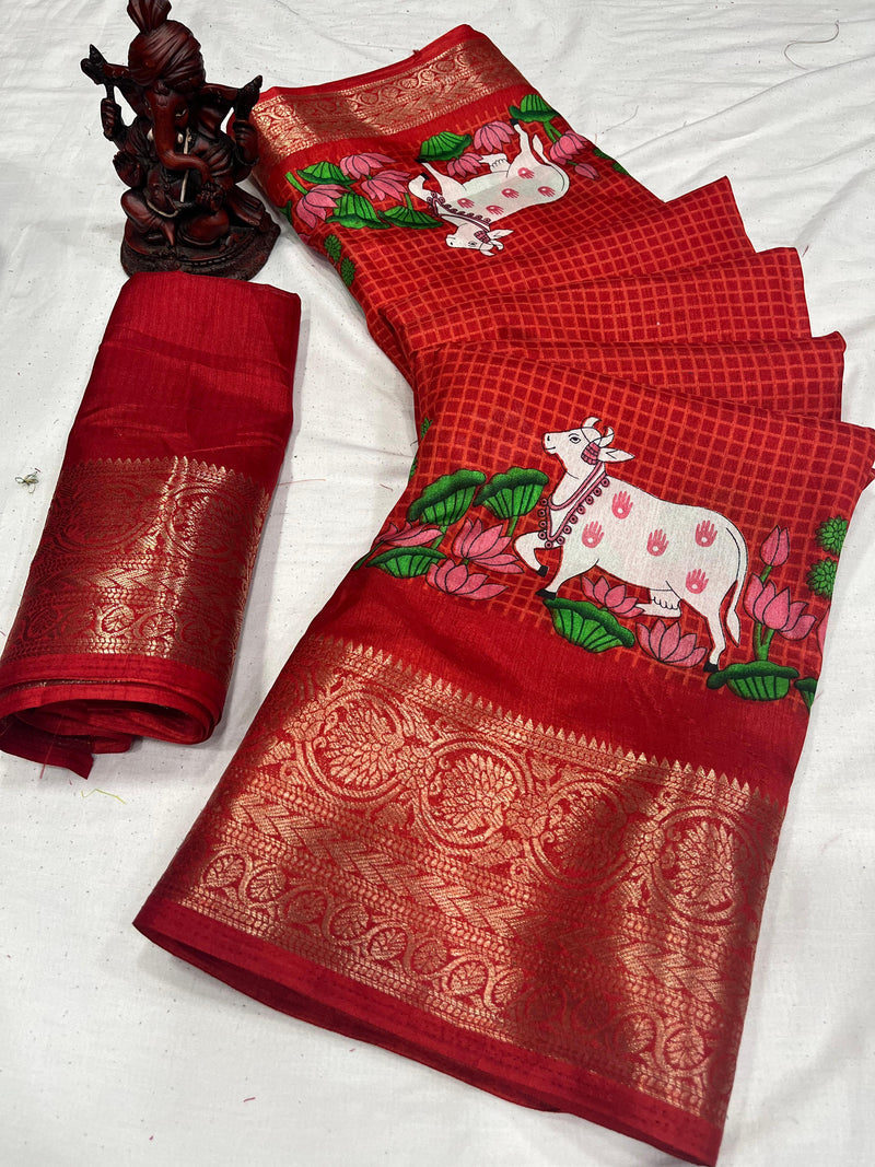 Beautiful Designer Dola Silk Saree