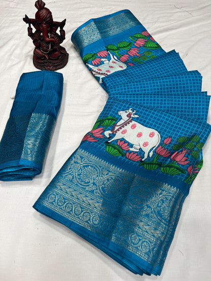 Beautiful Designer Dola Silk Saree