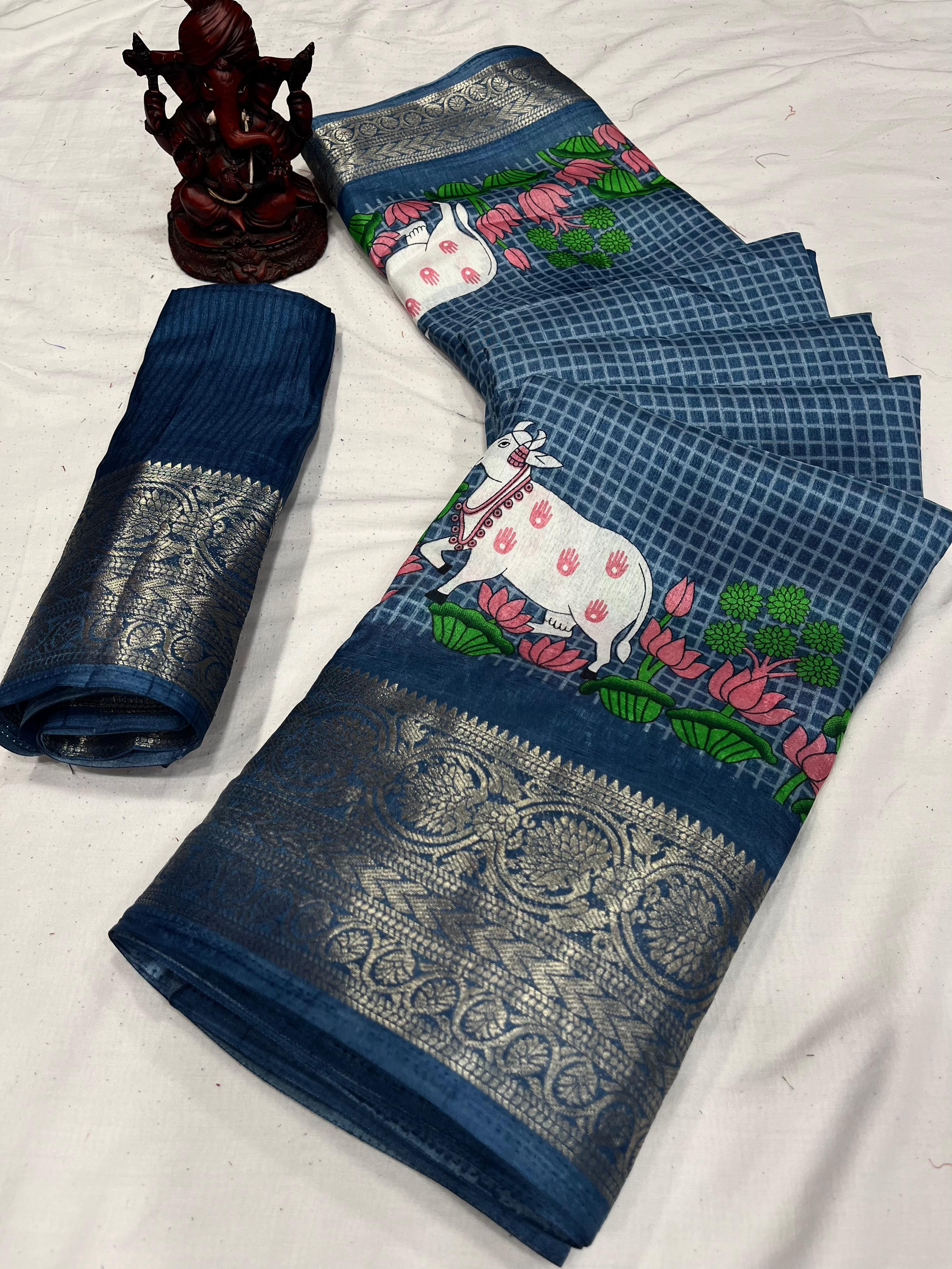 Beautiful Designer Dola Silk Saree