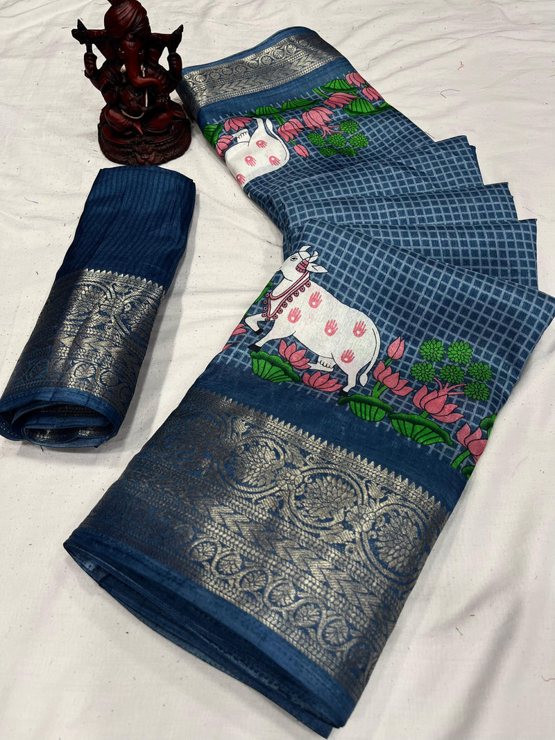 Beautiful Designer Dola Silk Saree