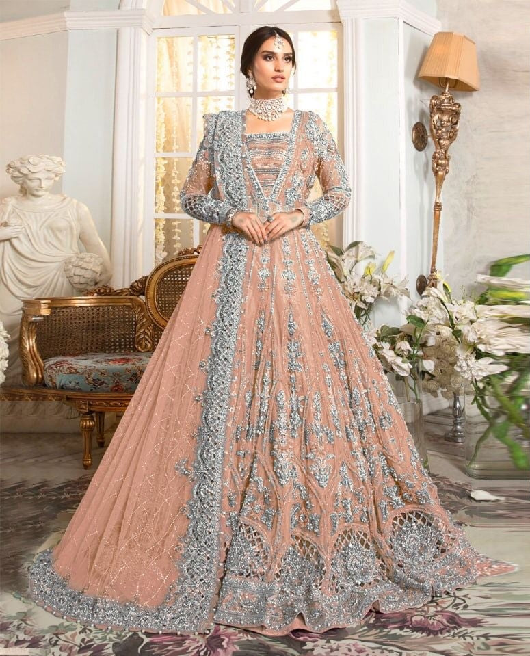 KF 115 Heavy Butterfly Net Exclusive Pakistani Salwaar Suit (1299x05)