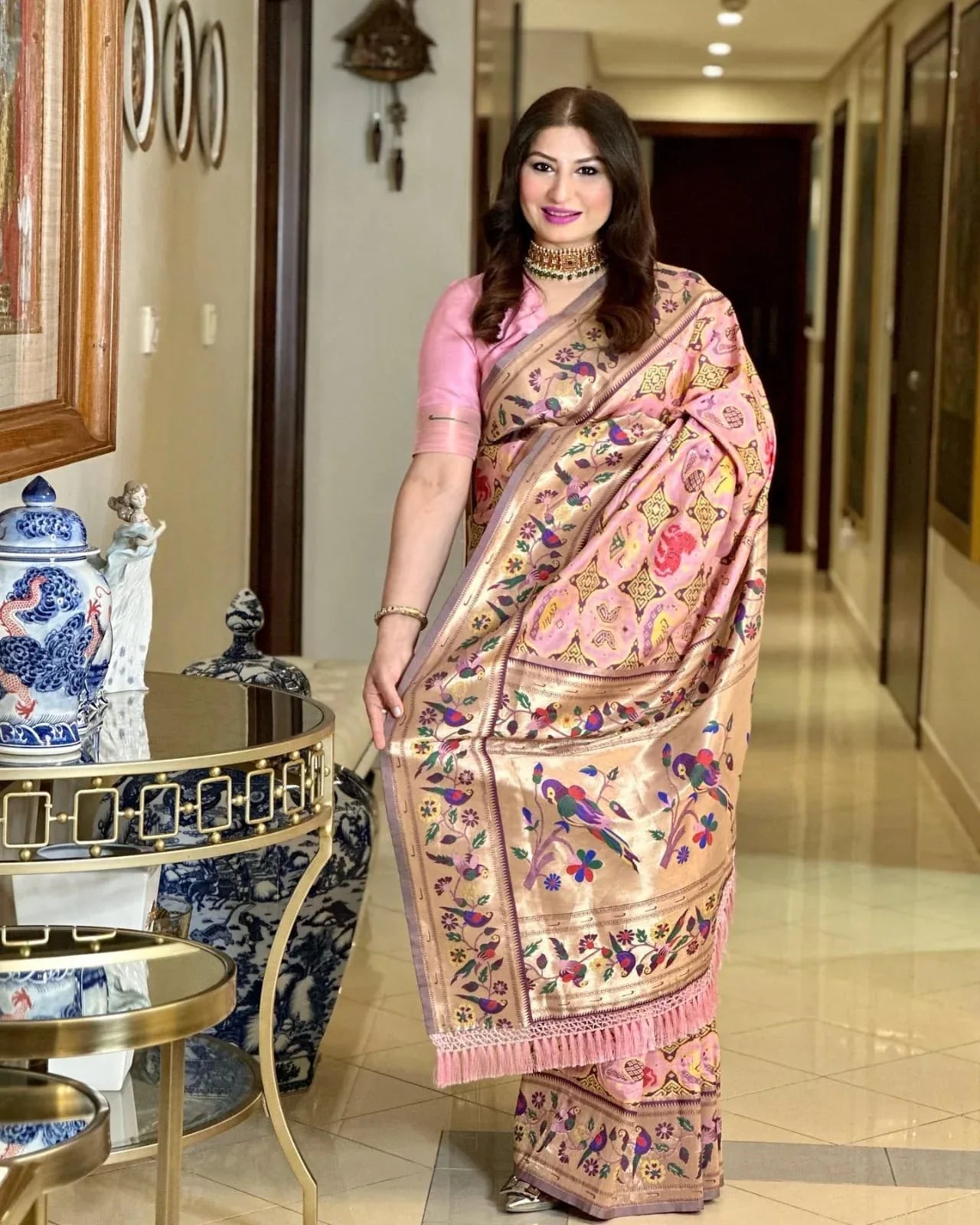 Banarasi Soft Silk Paithani Patola Saree