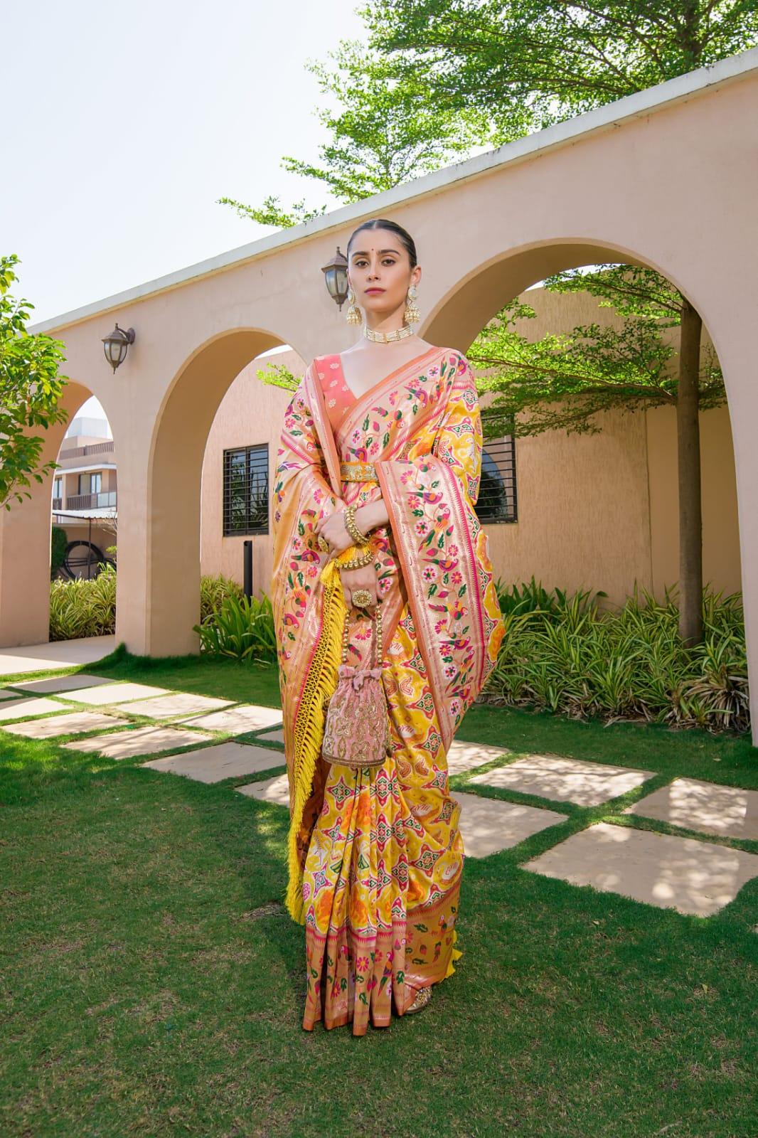 Banarasi Soft Silk Paithani Patola Saree