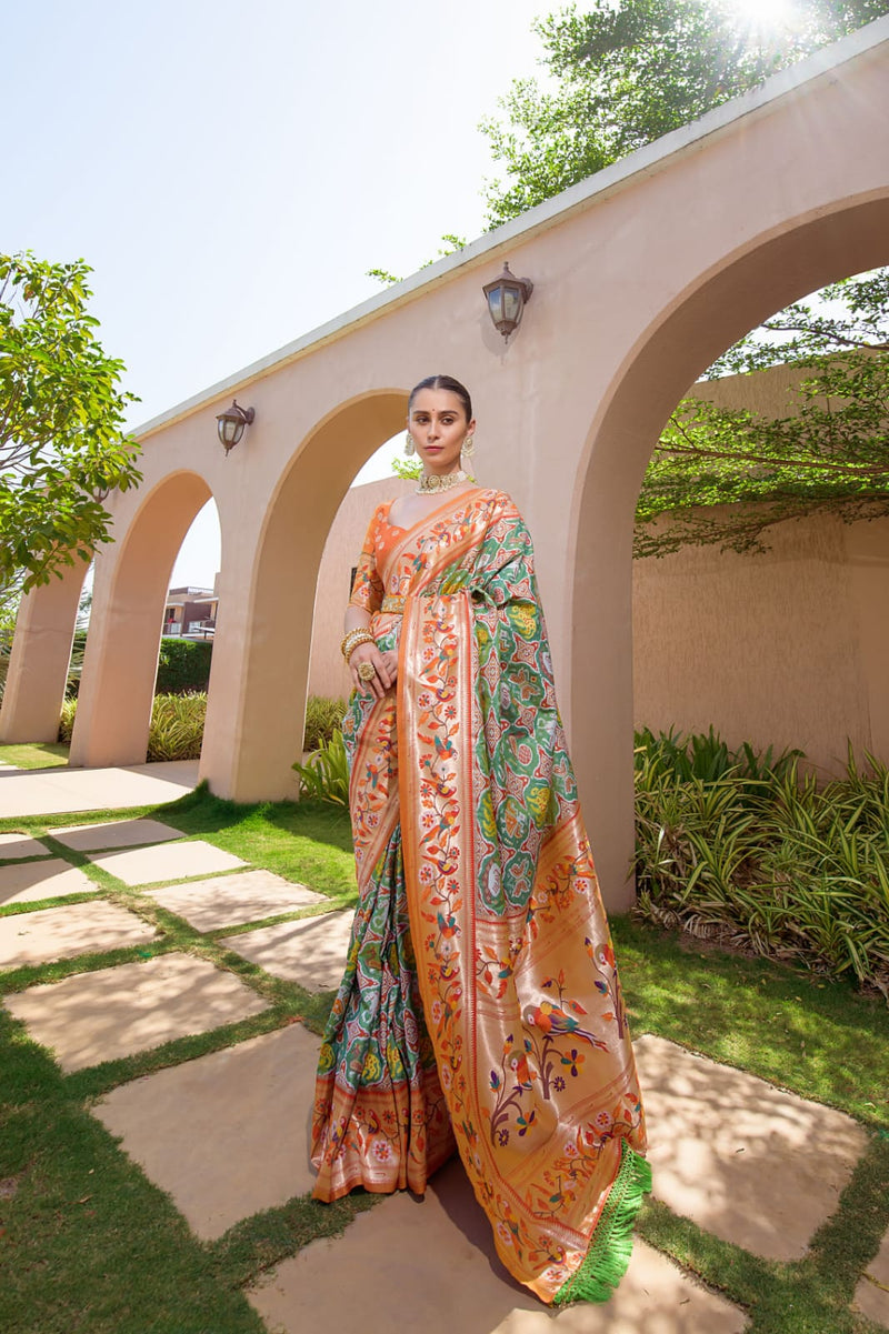Banarasi Soft Silk Paithani Patola Saree