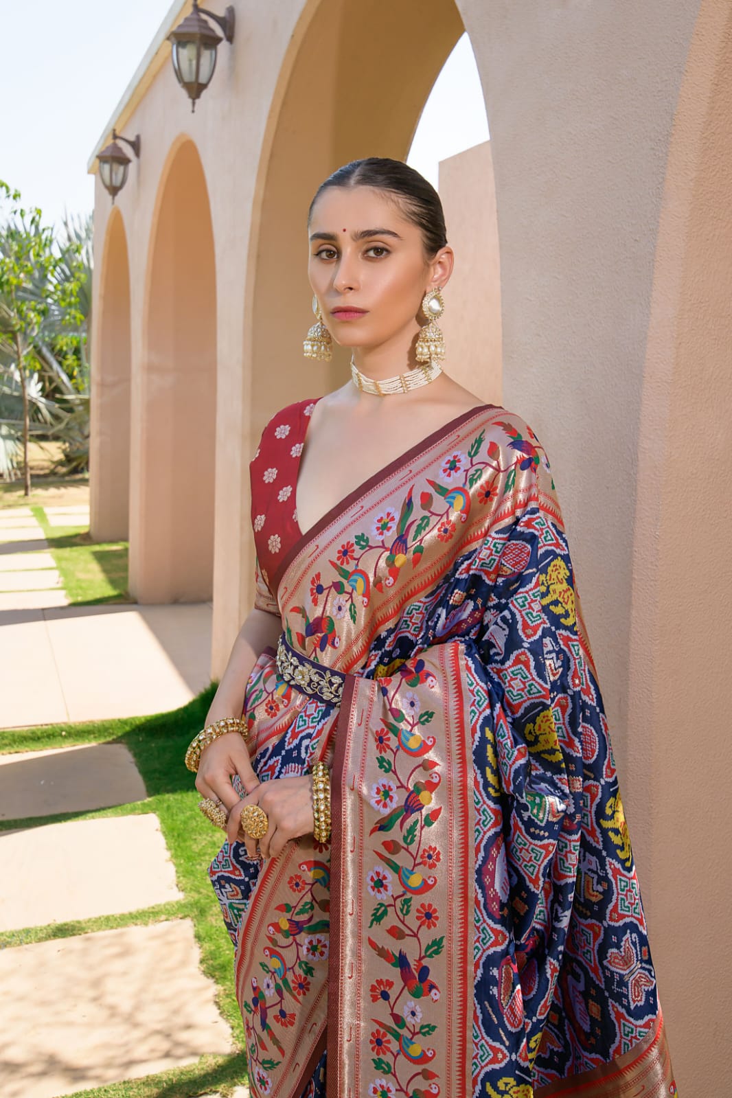 Banarasi Soft Silk Paithani Patola Saree