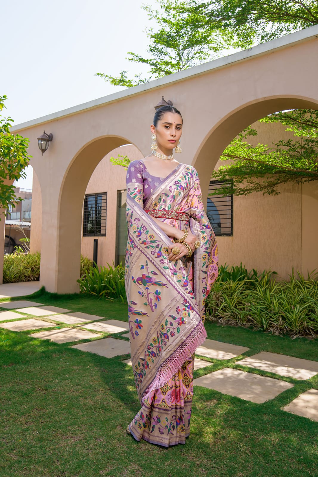 Banarasi Soft Silk Paithani Patola Saree