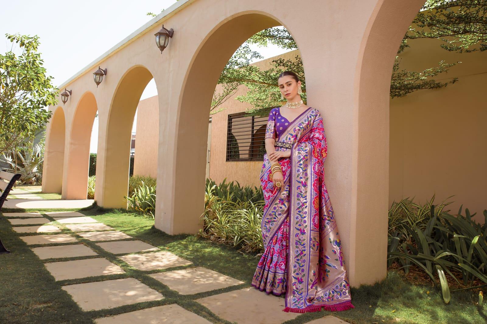 Banarasi Soft Silk Paithani Patola Saree