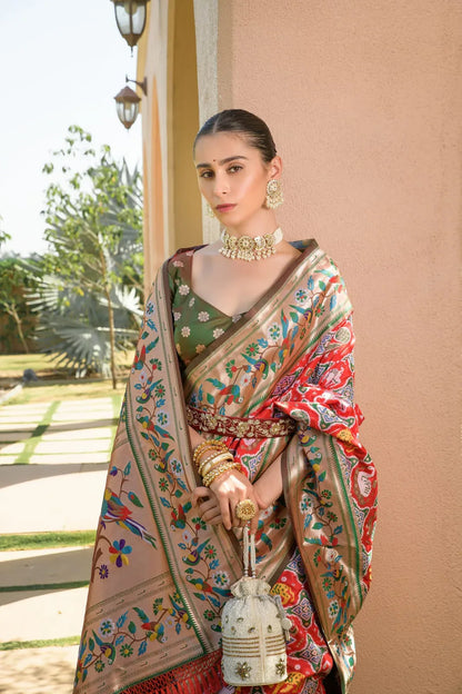 Banarasi Soft Silk Paithani Patola Saree