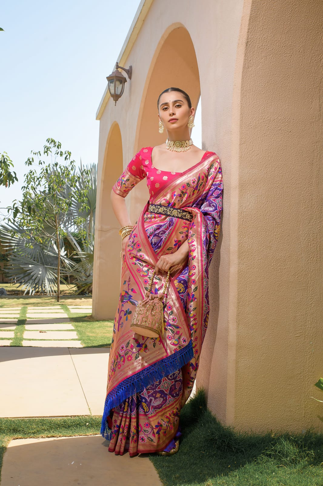 Banarasi Soft Silk Paithani Patola Saree