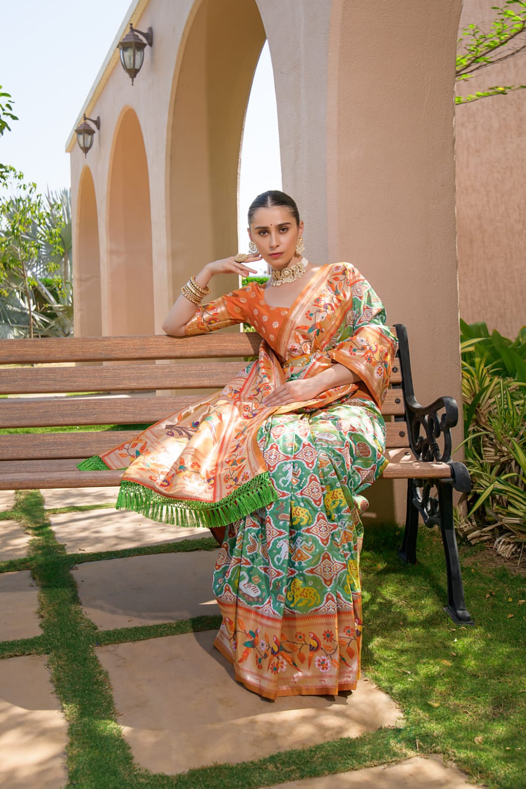 Banarasi Soft Silk Paithani Patola Saree