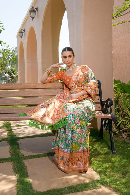 Banarasi Soft Silk Paithani Patola Saree