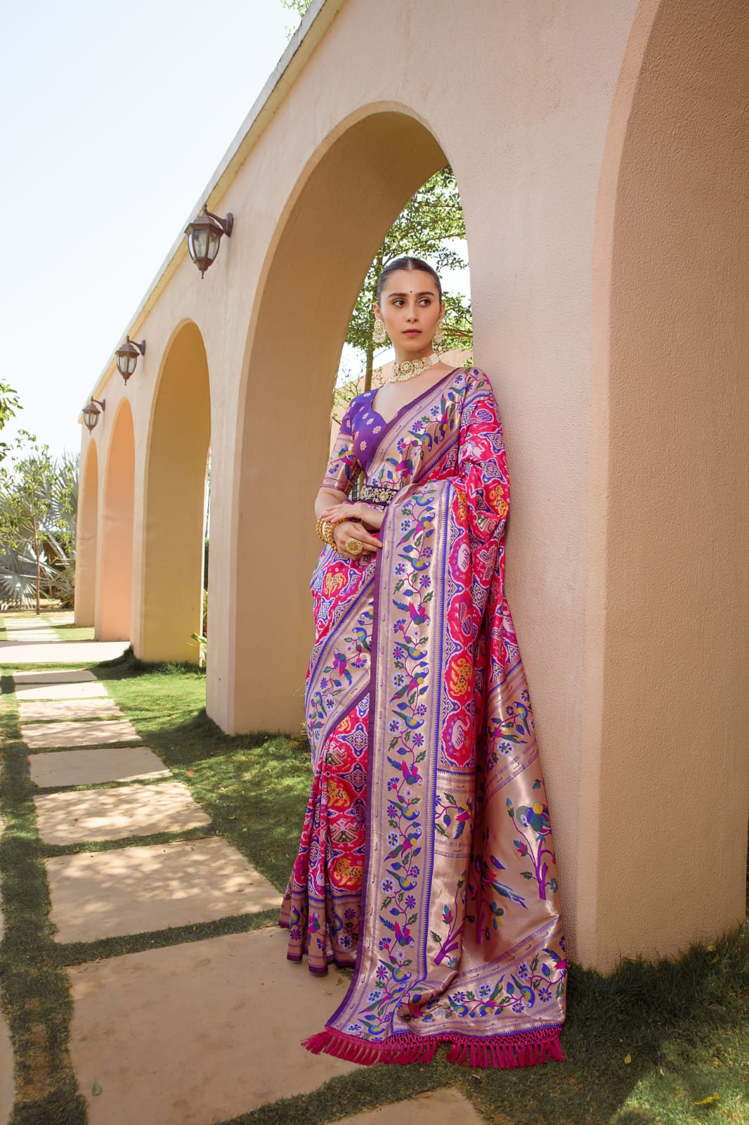 Banarasi Soft Silk Paithani Patola Saree