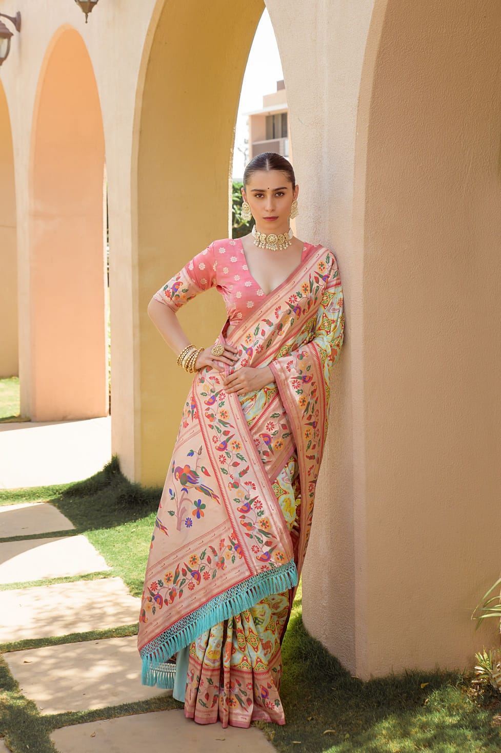 Banarasi Soft Silk Paithani Patola Saree
