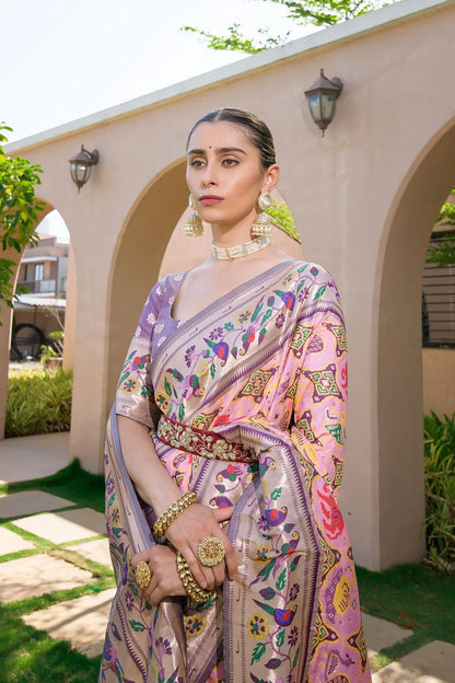 Banarasi Soft Silk Paithani Patola Saree