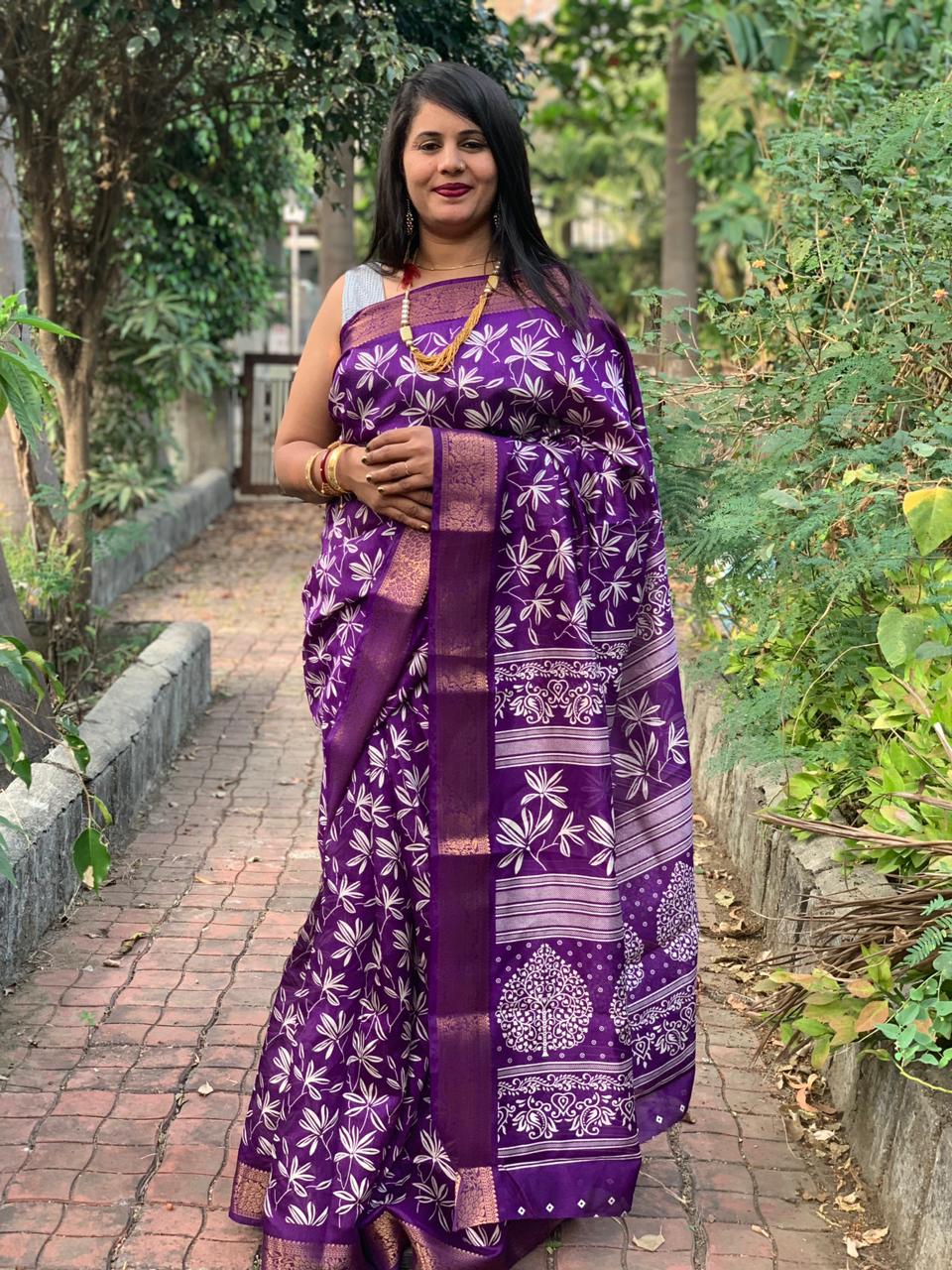 Beautiful Designer Dola Silk Saree