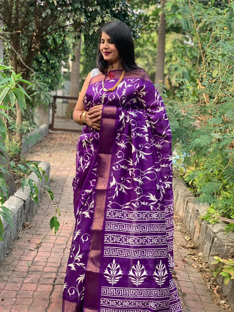 Beautiful Designer Dola Silk Saree