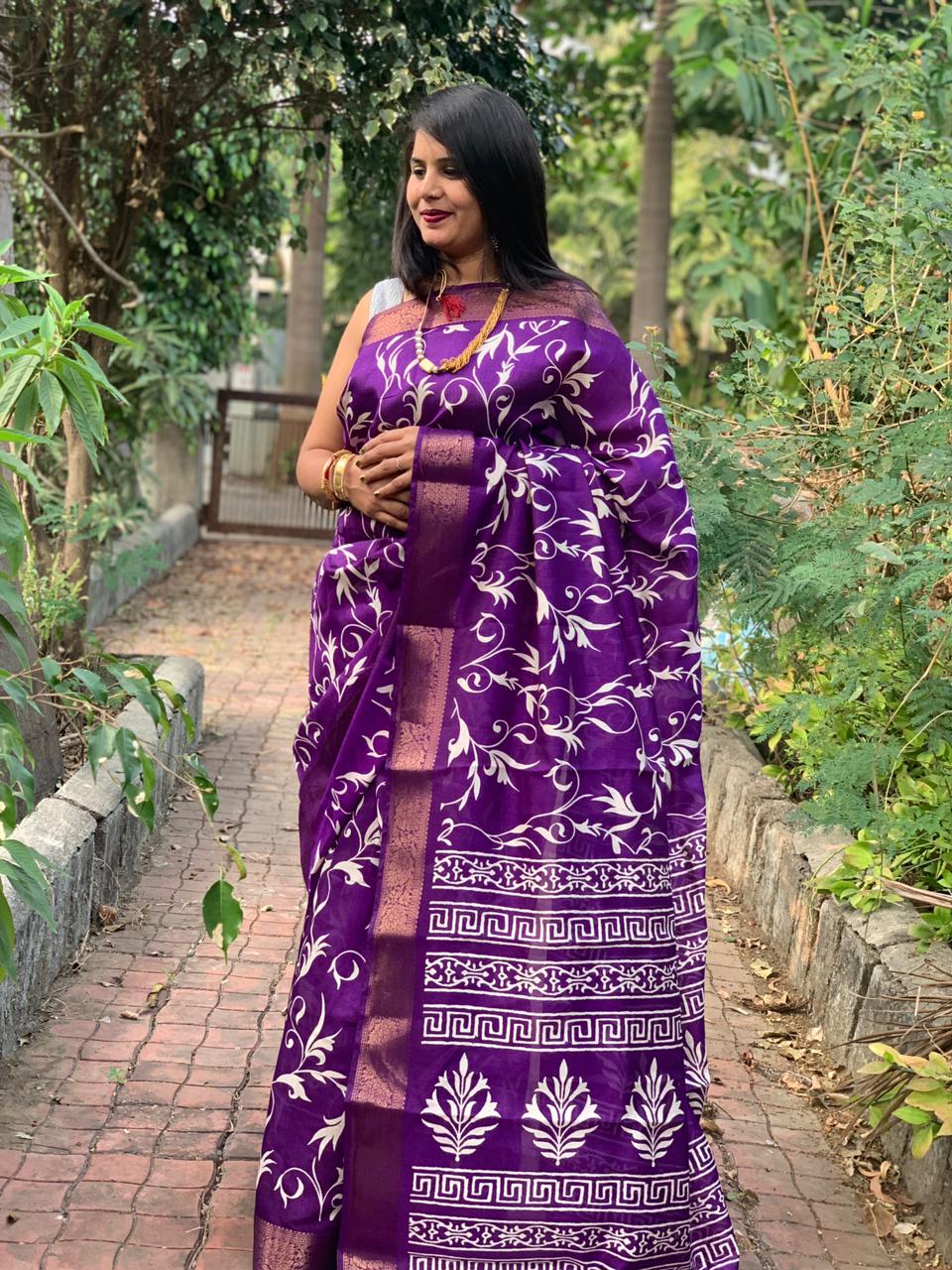 Beautiful Designer Dola Silk Saree