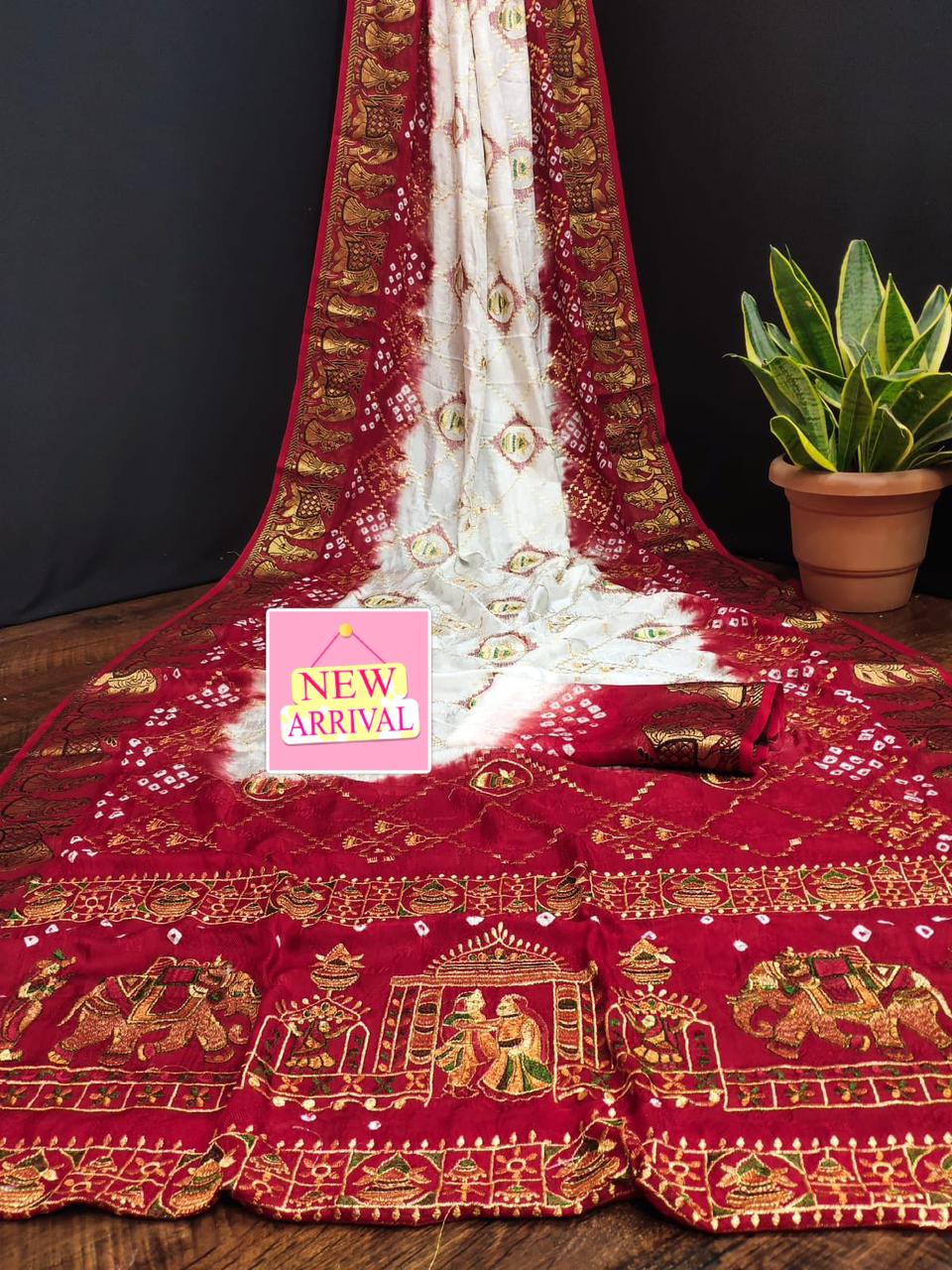 Beautiful Designer Panetar Ghantdi Work Saree