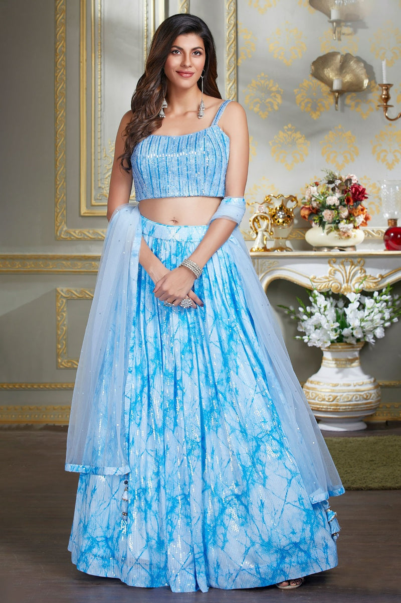 Beautiful Designer Hazel Party Wear Georgette Lehenga Choli