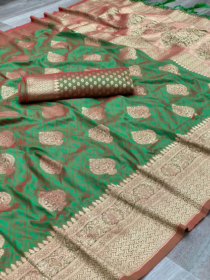 Beautiful Designer Rich Two Tone Saree