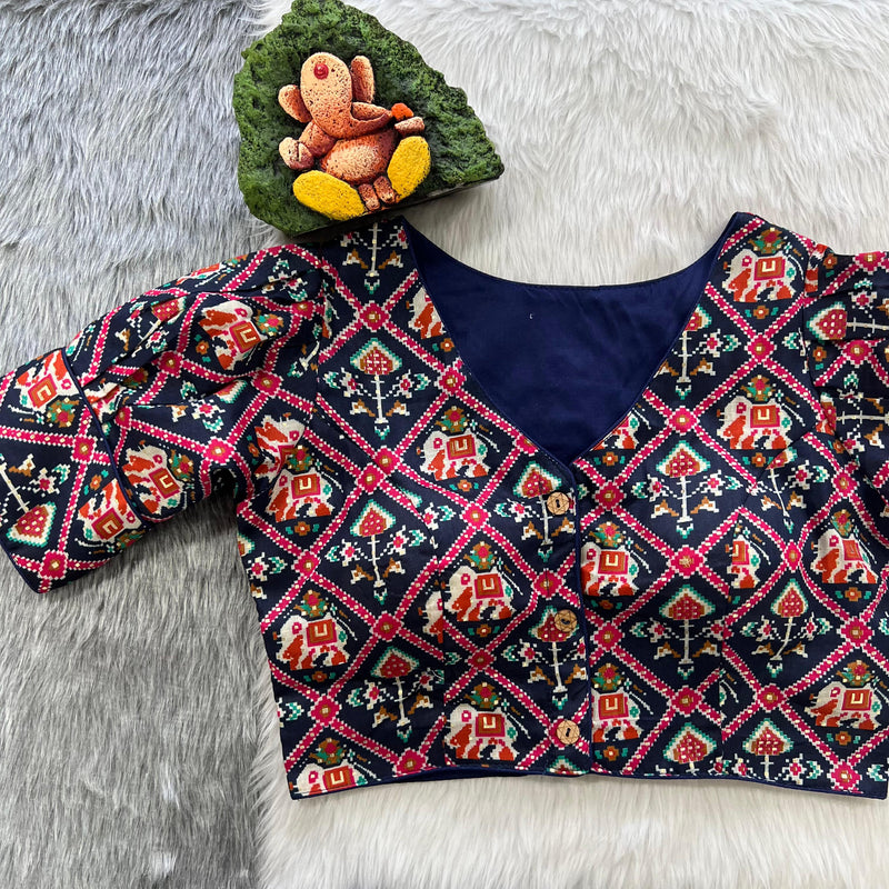 Beautiful Designer Patola Print Cotton Blouse