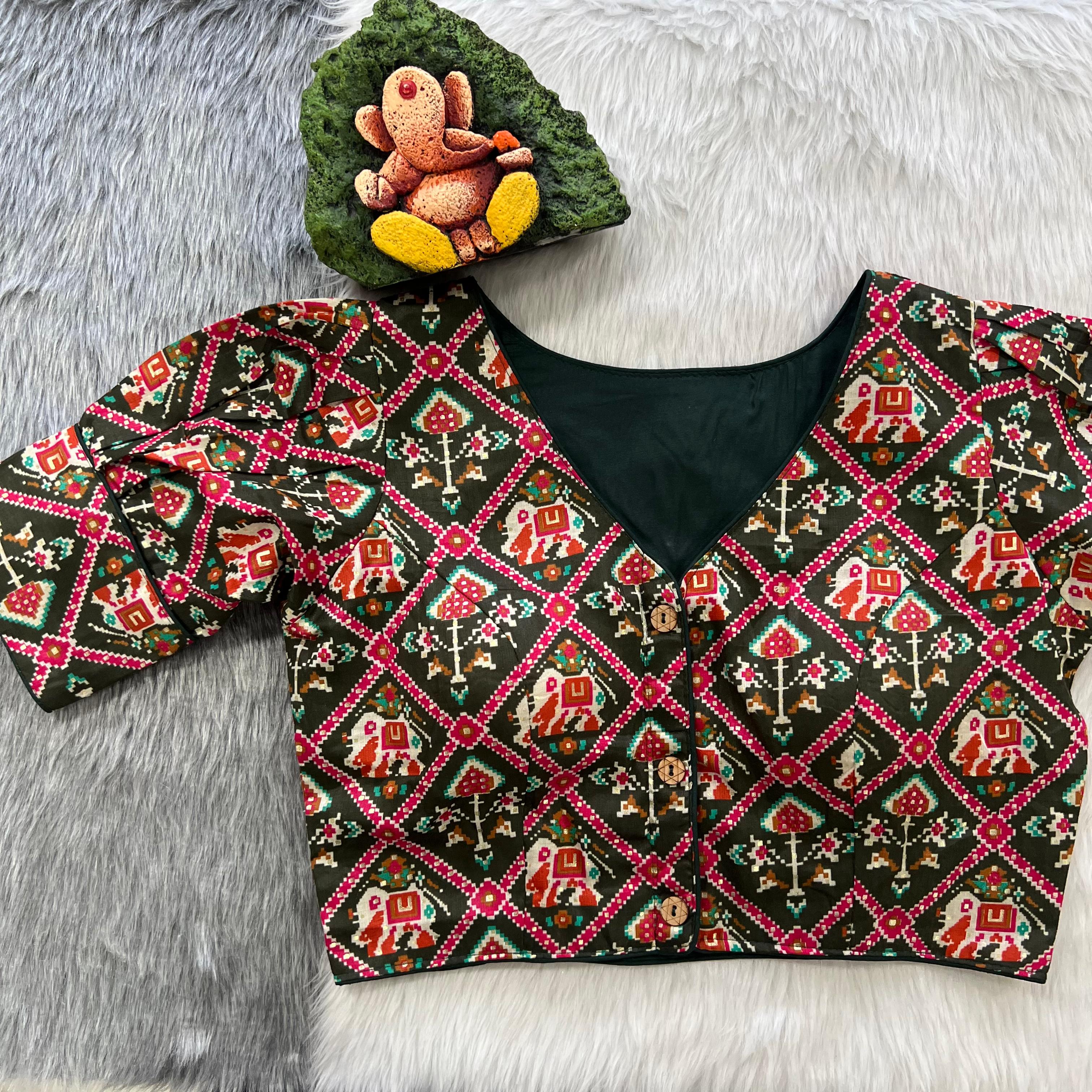 Beautiful Designer Patola Print Cotton Blouse