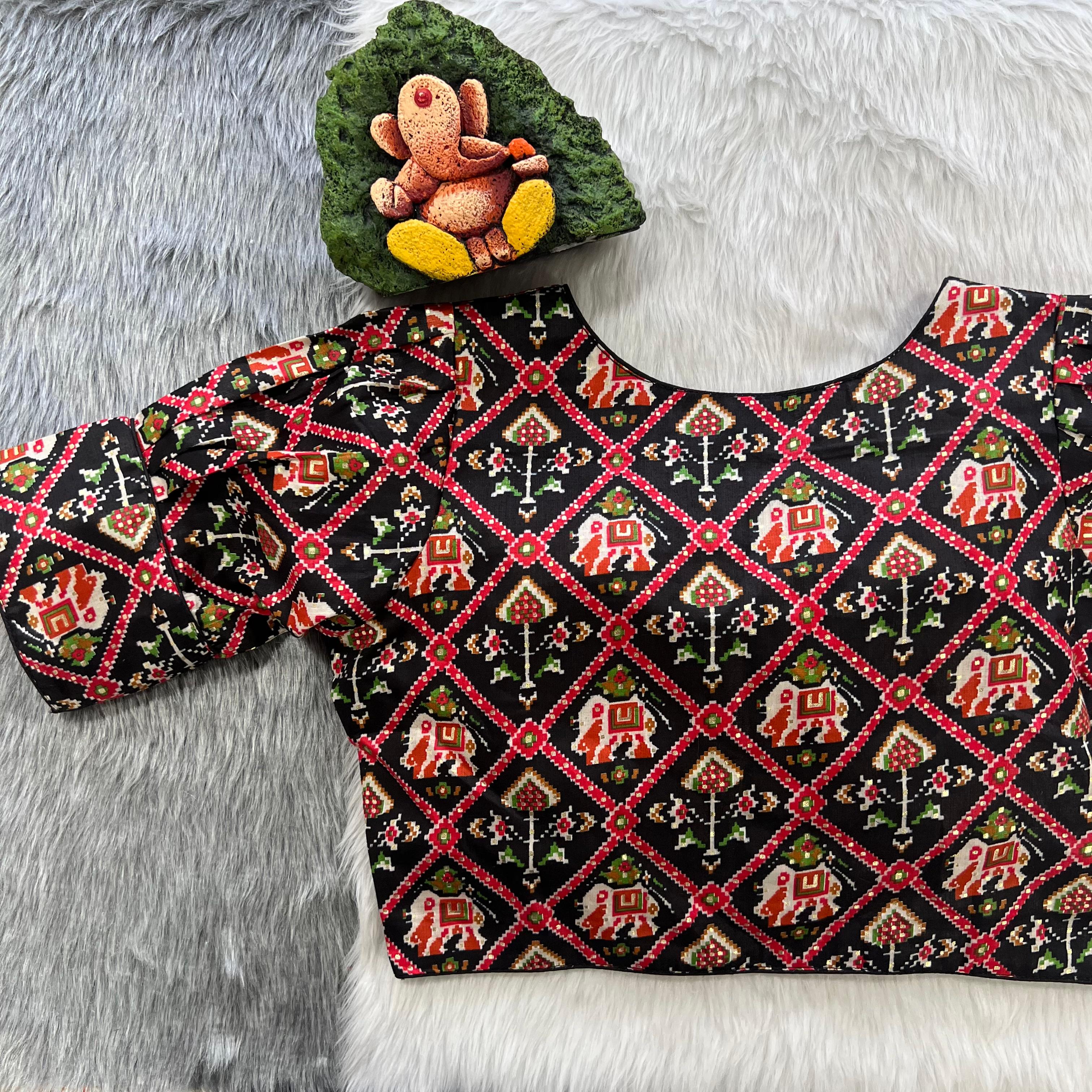 Beautiful Designer Patola Print Cotton Blouse