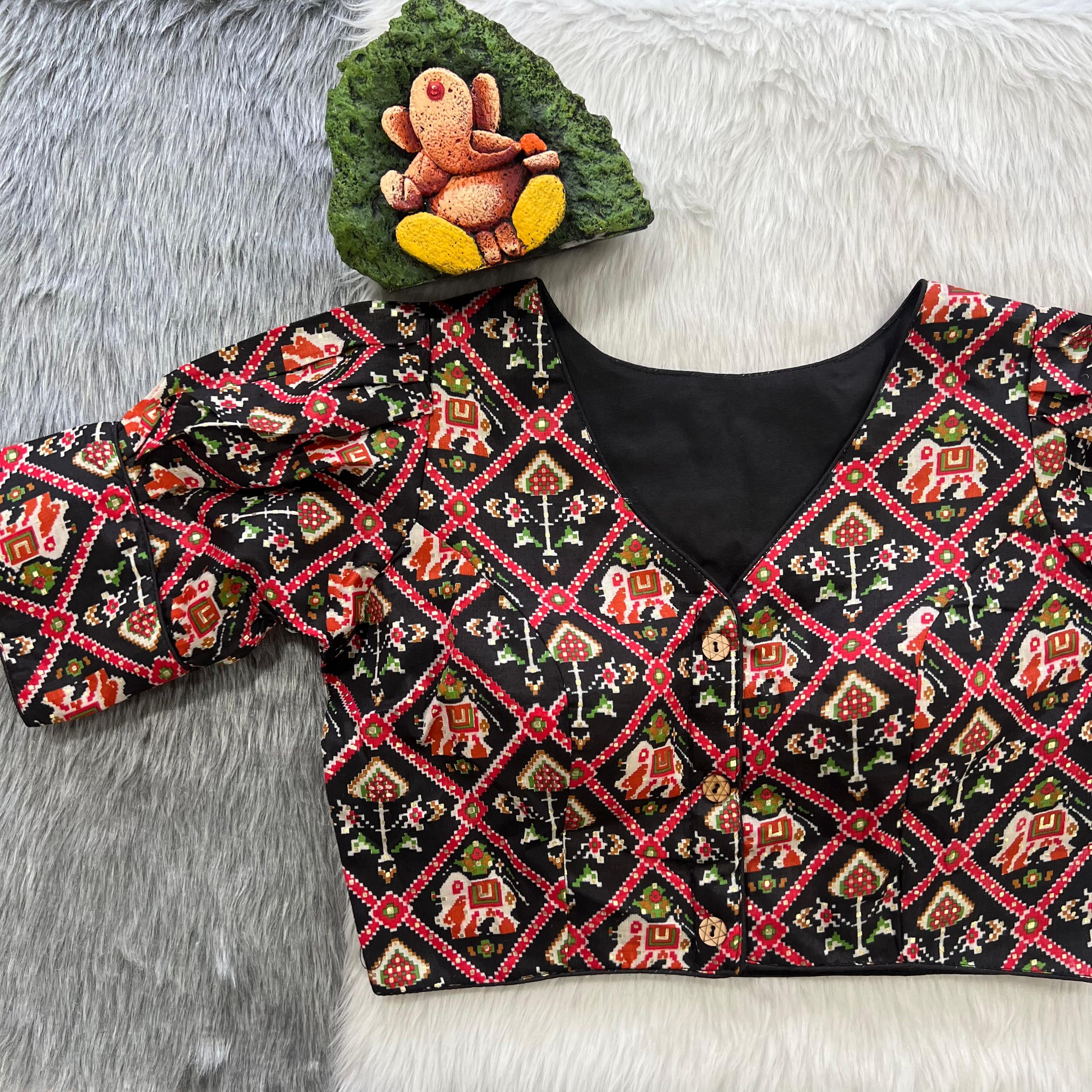 Beautiful Designer Patola Print Cotton Blouse
