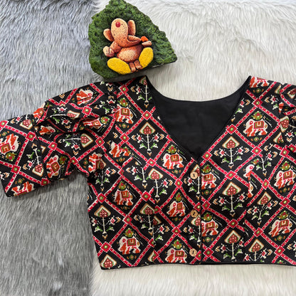 Beautiful Designer Patola Print Cotton Blouse
