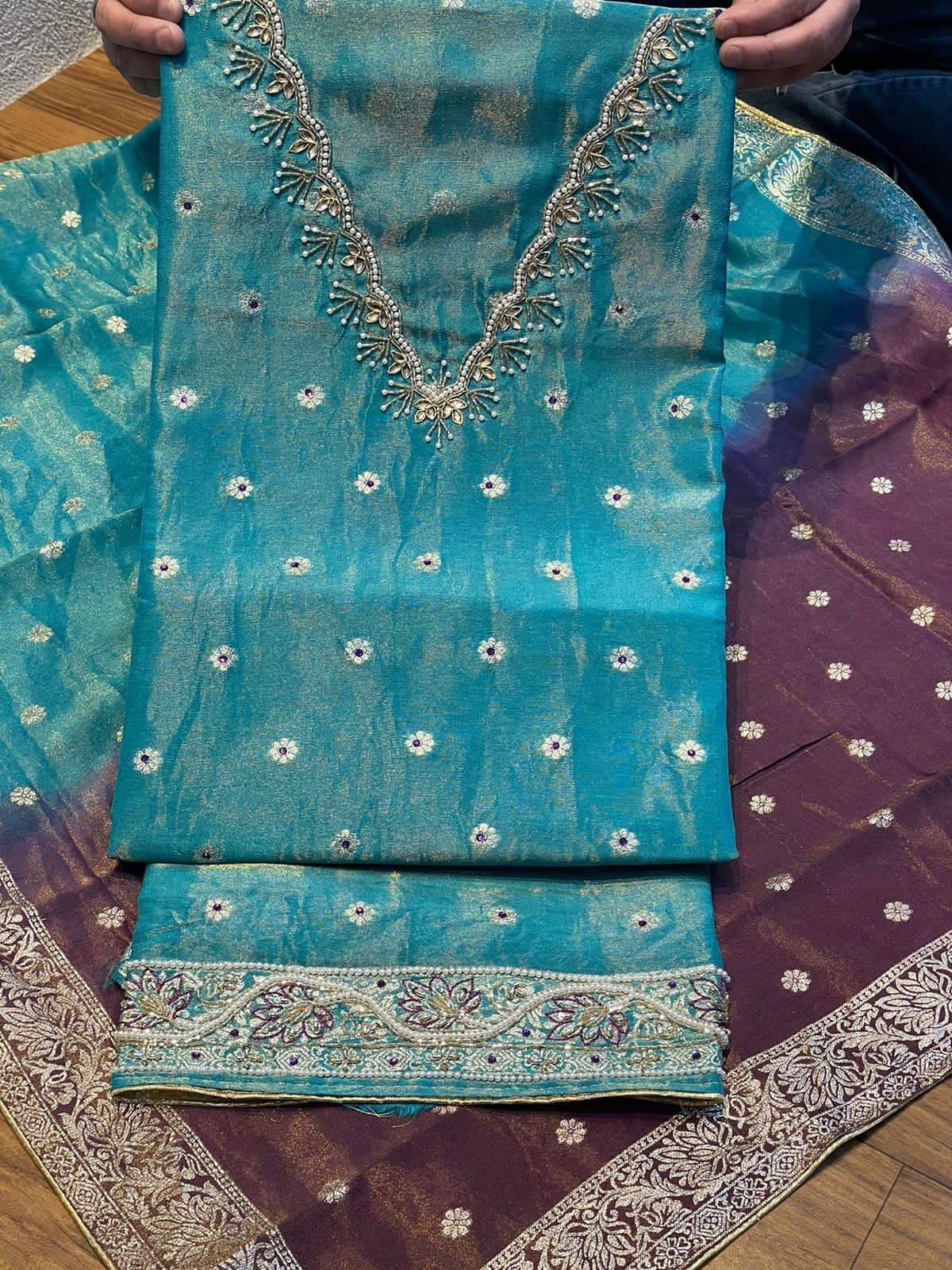 Beautiful Designer Pure Banarasi base Salwar Suit