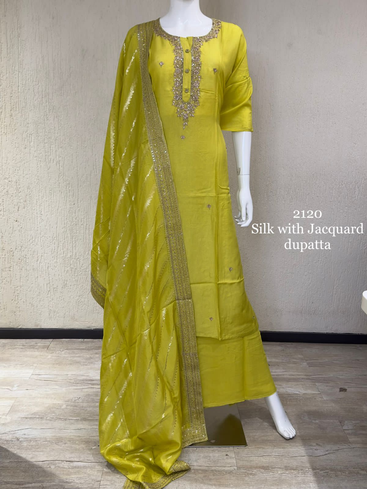 Beautiful Designer Pure Dola Silk Handwork Salwar Suit