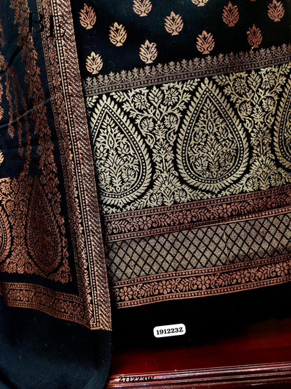 Beautiful Designer Pure Pashmina Zari Weaving Work Salwar Suit