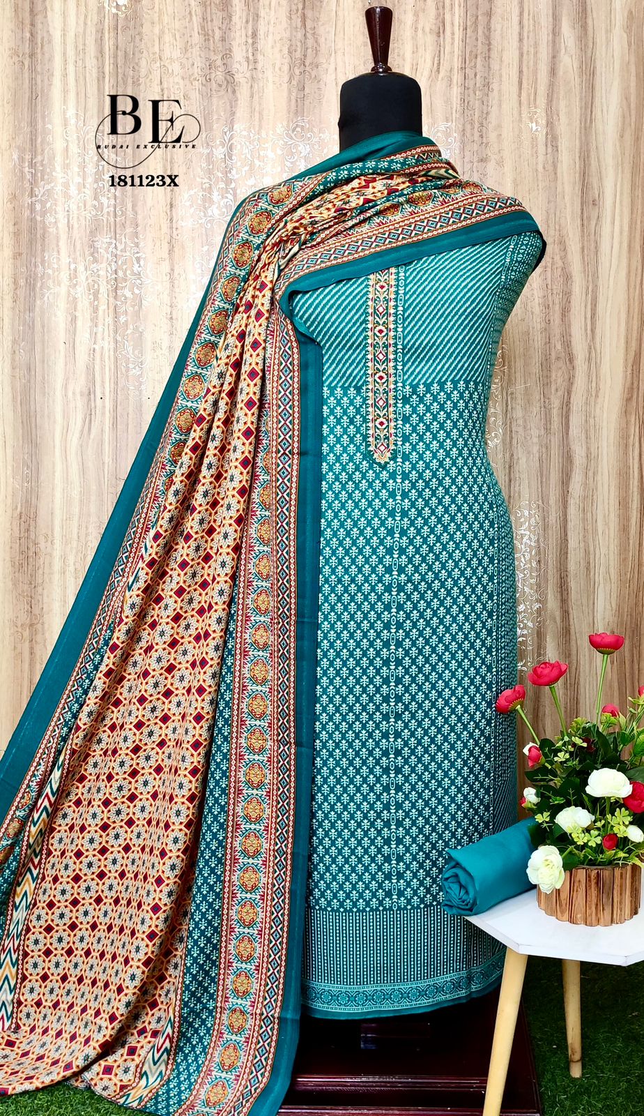 Beautiful Designer Pure Pashmina Print Salwar Suite