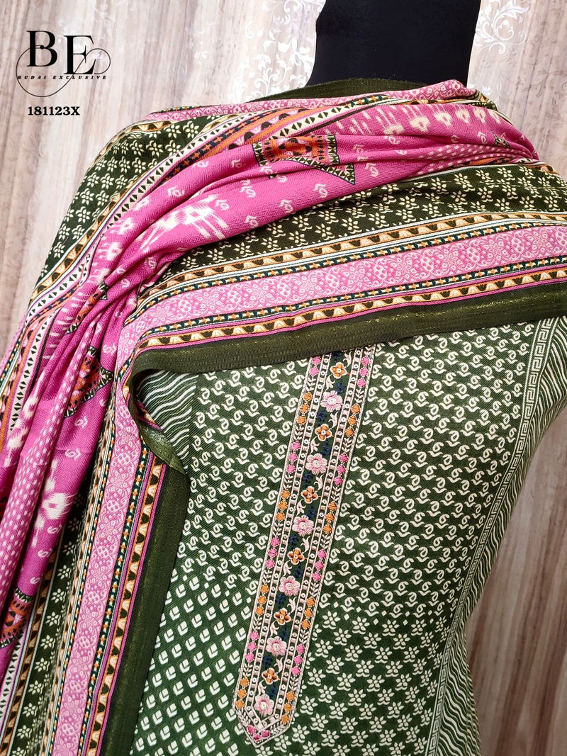 Beautiful Designer Pure Pashmina Print Salwar Suite