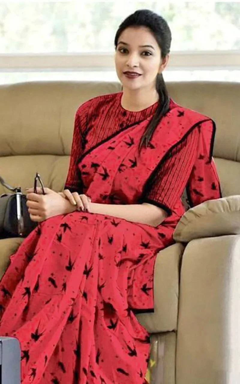 Beautiful Designer Panchi Soft Pure Cotton Saree