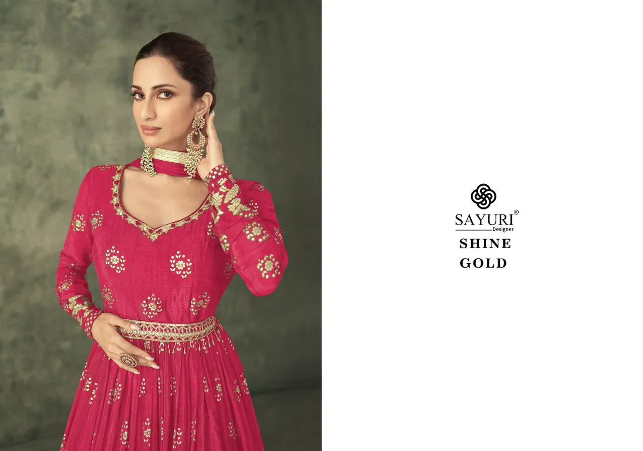 Sayuri Designer Shine Gold Readymade Gowns (2799x03)