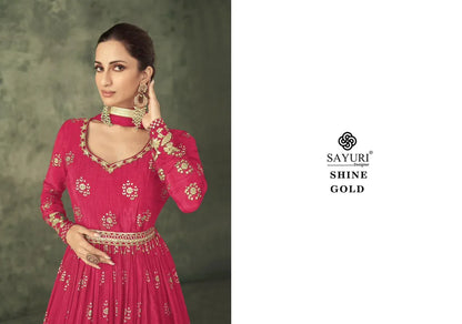 Sayuri Designer Shine Gold Readymade Gowns (2799x03)