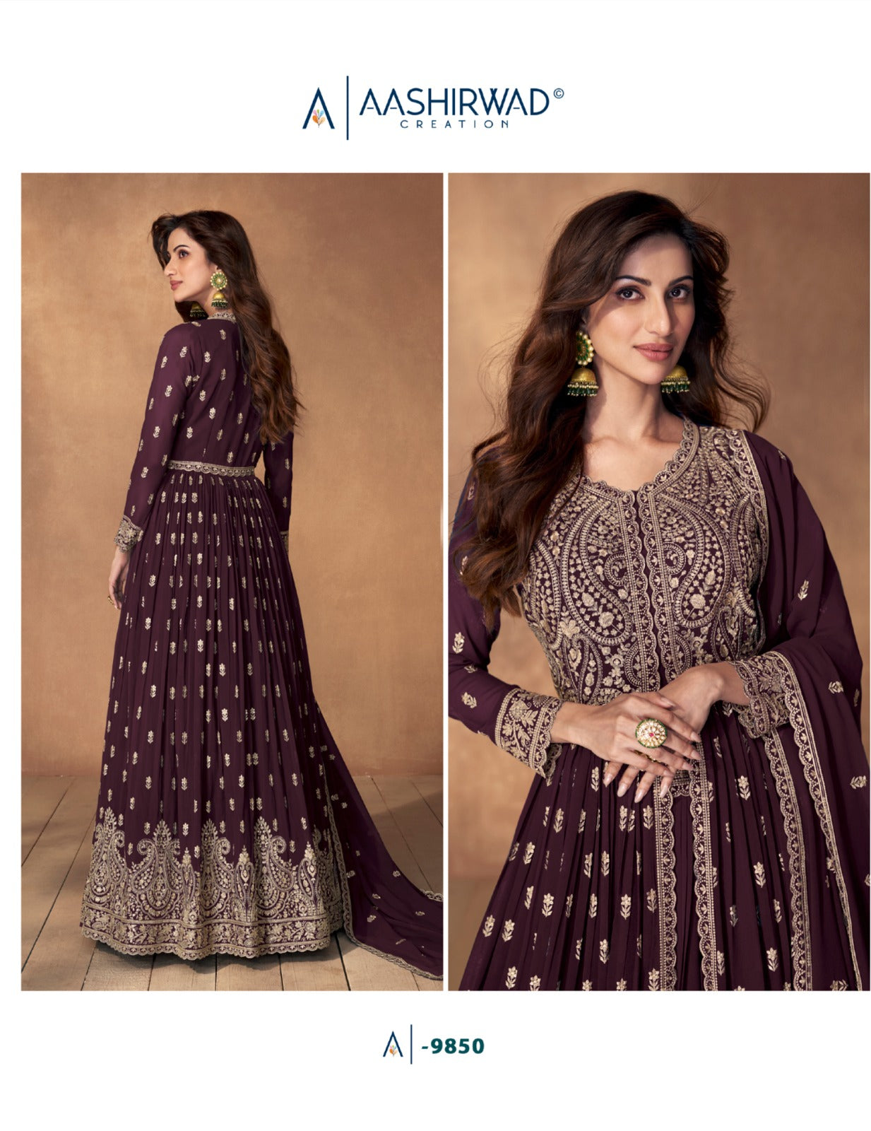 Aashirwad Madhubala 9848-9852 Series Anarkali Salwar Kameez (2895x05)