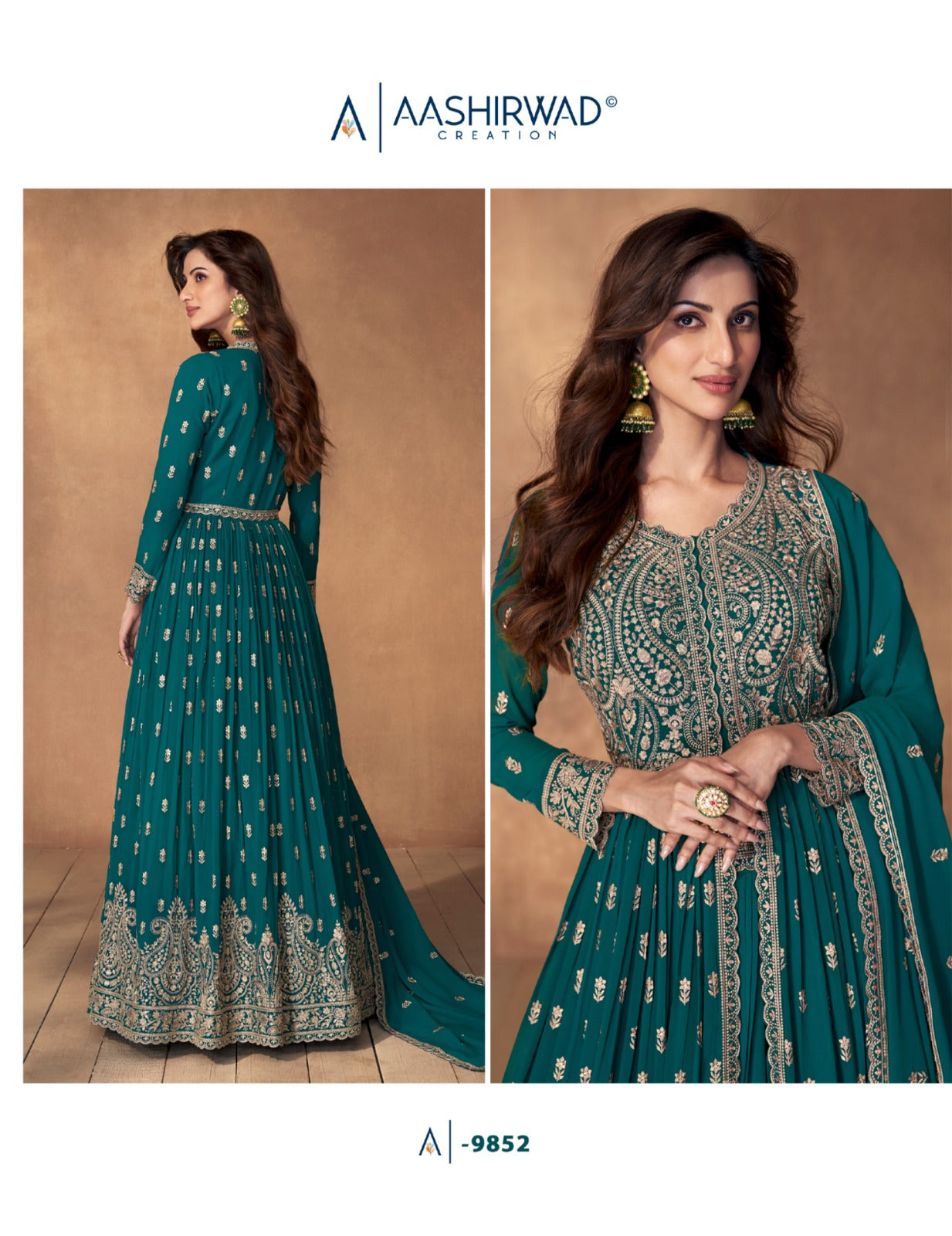 Aashirwad Madhubala 9848-9852 Series Anarkali Salwar Kameez (2895x05)