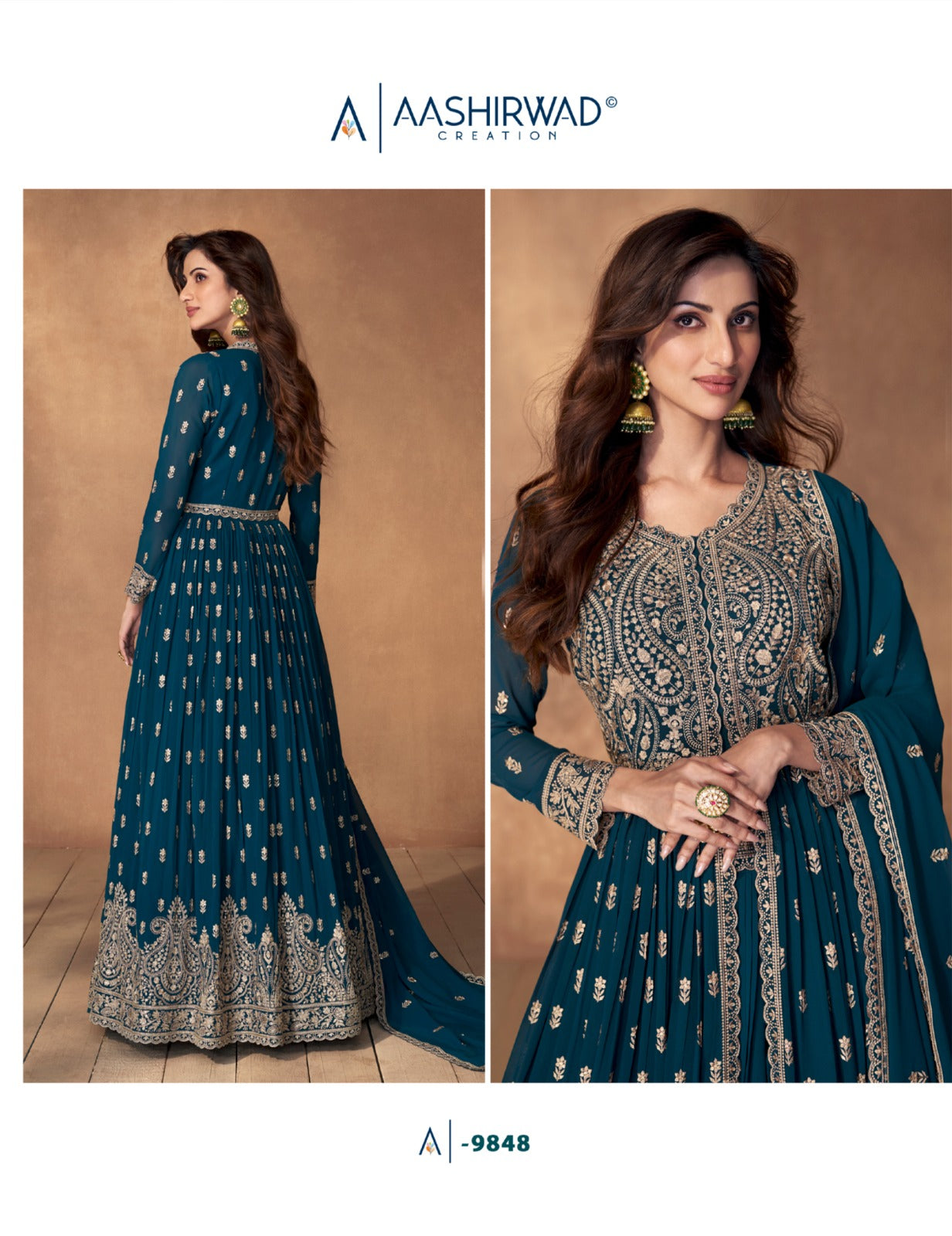 Aashirwad Madhubala 9848-9852 Series Anarkali Salwar Kameez (2895x05)