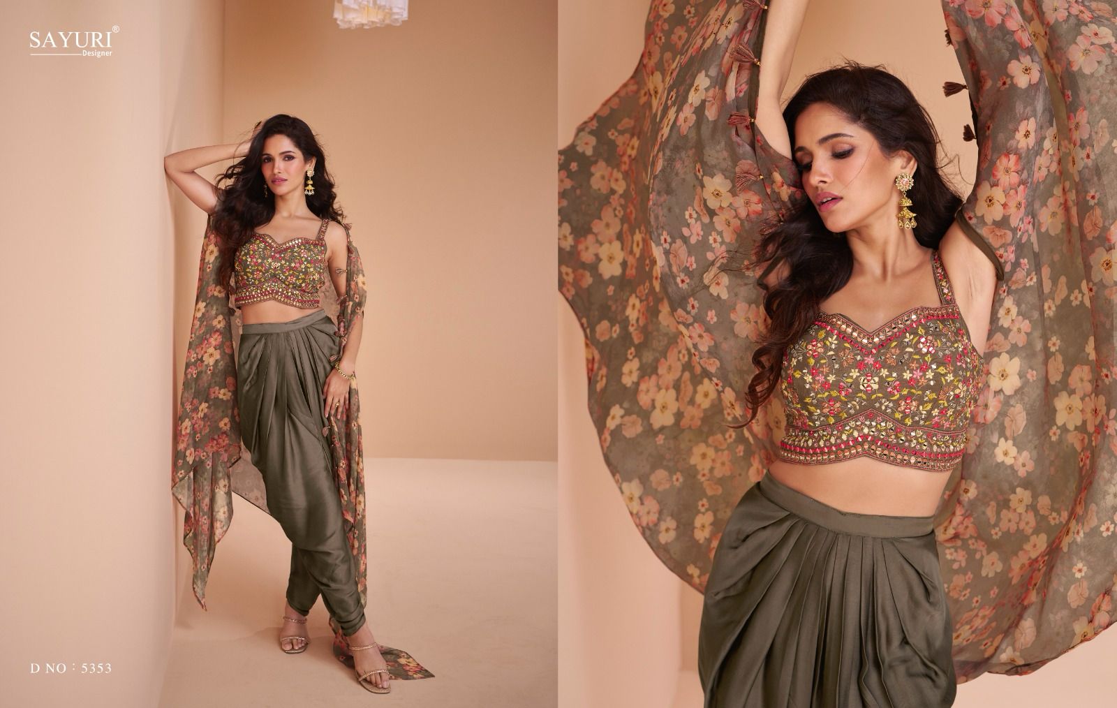 Sayuri Designer Palki Satin Silk Western Wear (1999x05)