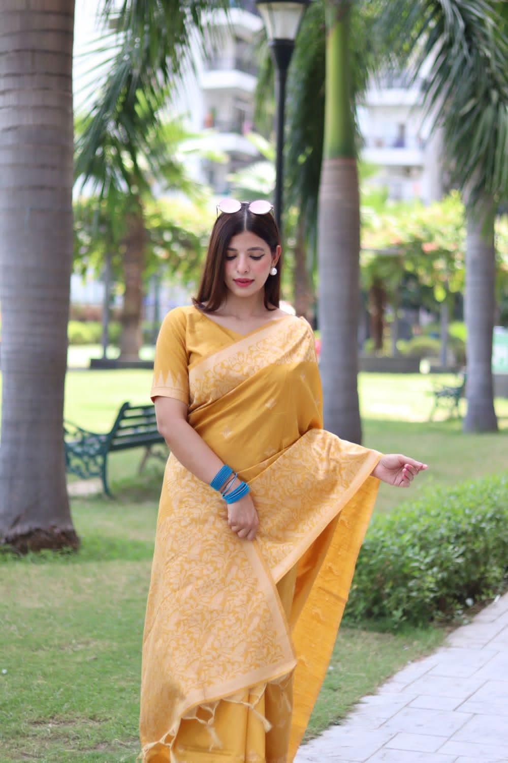 Beautiful Designer Handloom Raw Silk Saree